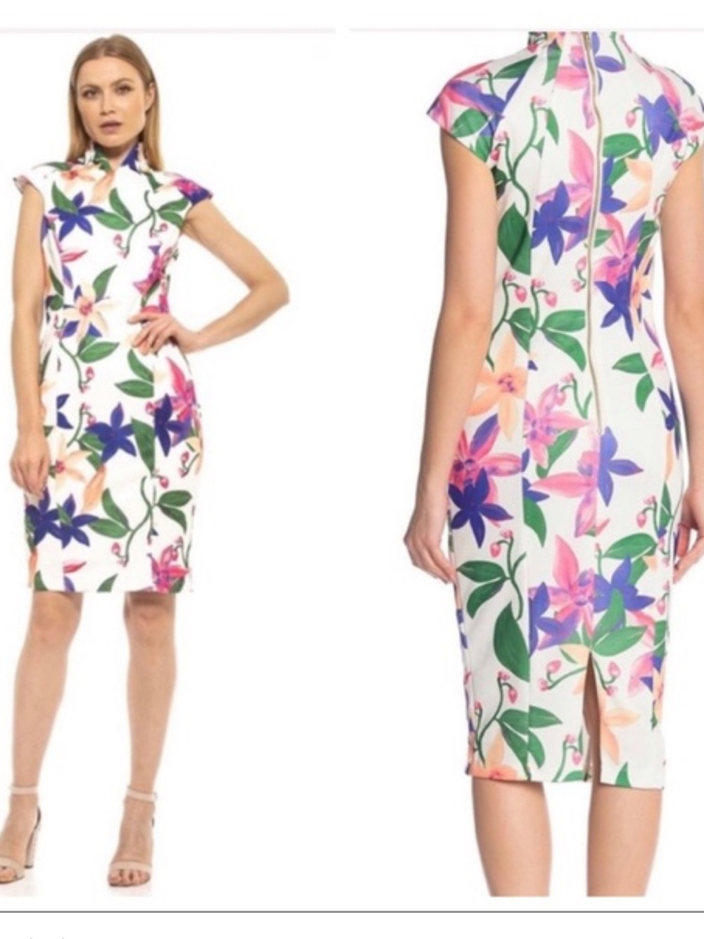 NWT Alexia Admor Floral Asymmetrical Dress - Multicolor